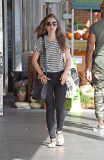 LILY COLLINS at Whole Foods Supermarket in West Hollywood 09/24/2018