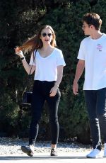 LILY COLLINS Out for Lunch in West Hollywood 09/16/2018