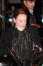 LINDSAY LOHAN Leaves Her Hotel in Paris 09/26/2018