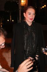 LINDSAY LOHAN Leaves Her Hotel in Paris 09/26/2018