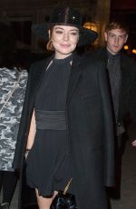 LINDSAY LOHAN Leaves Her Hotel in Paris 09/27/2018