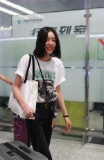 LIU WEN at Airport in Shanghai 09/05/2018