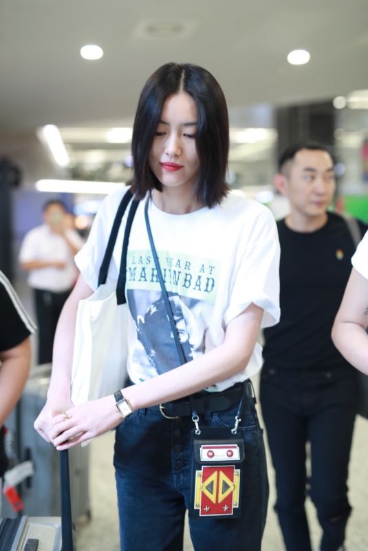 LIU WEN at Airport in Shanghai 09/05/2018