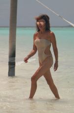 LIZZIE CUNDY in Swimsuits on the Beach in Maldives 09/08/2018