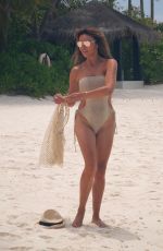LIZZIE CUNDY in Swimsuits on the Beach in Maldives 09/08/2018