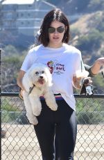 LUCY HALE at a Dog Park in Los Angeles 09/16/2018