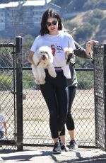 LUCY HALE at a Dog Park in Los Angeles 09/16/2018