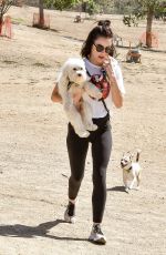 LUCY HALE at a Dog Park in Los Angeles 09/19/2018