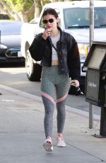 LUCY HALE at a Starbucks in Los Angeles 09/21/2018