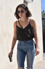 LUCY HALE in Denim Out for Lunch in Los Angeles 09/17/2018