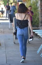 LUCY HALE in Denim Out for Lunch in Los Angeles 09/17/2018