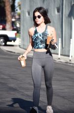 LUCY HALE in Tights Out in Los Angeles 09/15/2018