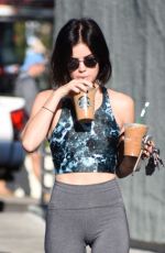 LUCY HALE in Tights Out in Los Angeles 09/15/2018