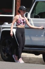 LUCY HALE Leaves a Gym in Studio City 09/14/2018