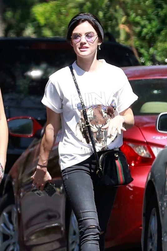 LUCY HALE Out and About in Studio City 09/21/2018