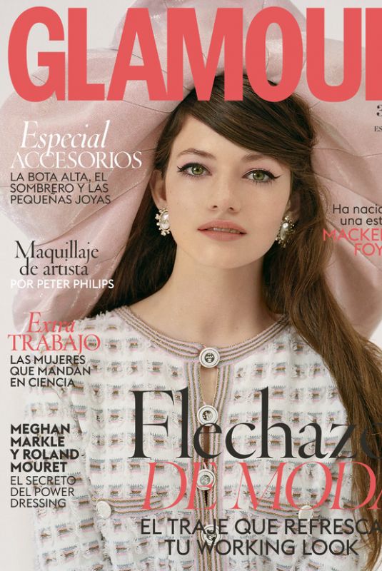 MACKENZIE FOY on the Cover of Glamour Magazine, Spain October 2018