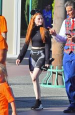 MADELAINE PETSCH and Travis Mills Leaves Disneyland in Anaheim 09/18/2018