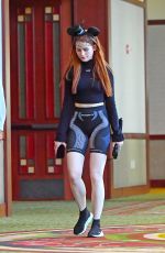 MADELAINE PETSCH and Travis Mills Leaves Disneyland in Anaheim 09/18/2018