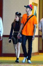 MADELAINE PETSCH and Travis Mills Leaves Disneyland in Anaheim 09/18/2018