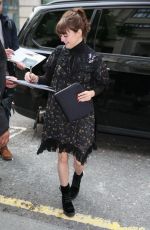 MAISIE WILLIAMS Arrives at BBC Radio in London 09/28/2018