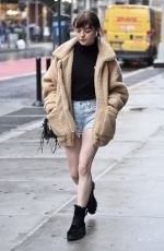 MAISIE WILLIAMS in Denim Shorts Oout in New York 09/10/2018