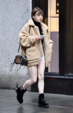 MAISIE WILLIAMS in Denim Shorts Oout in New York 09/10/2018