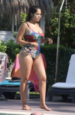 MALIN ANDERSON in Swimsuit at a Pool in Palma De Mallorca 09/05/2018