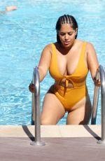 MALIN ANDERSSON in Swimsuit at a Pool in Majorca 09/03/2018