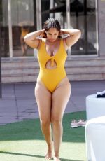 MALIN ANDERSSON in Swimsuit at a Pool in Majorca 09/03/2018