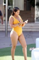 MALIN ANDERSSON in Swimsuit at a Pool in Majorca 09/03/2018