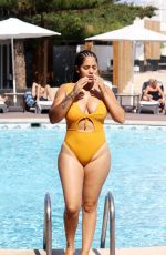 MALIN ANDERSSON in Swimsuit at a Pool in Majorca 09/03/2018