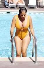 MALIN ANDERSSON in Swimsuit at a Pool in Majorca 09/03/2018