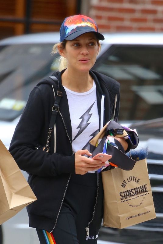 MARION COTILLARD Out Shopping in New York 09/20/2018