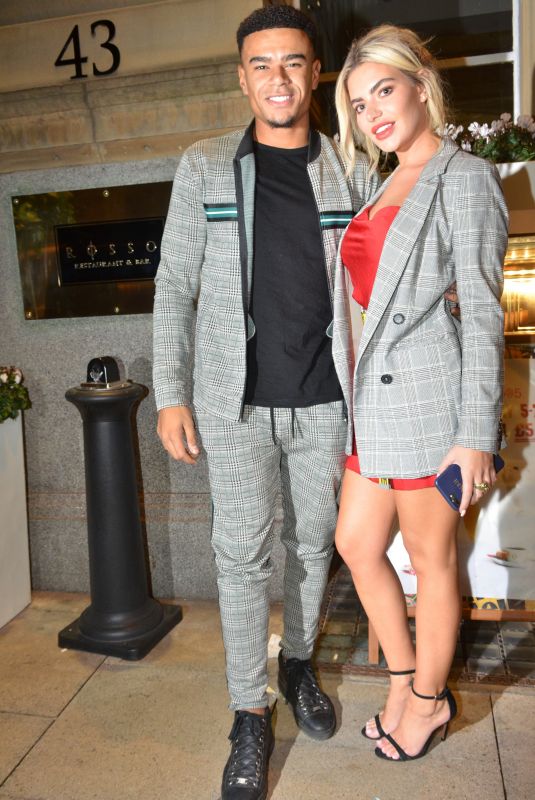 MEGAN BARTON Arrives at Rosso Restaurant and Bar in Manchester 09/13/2018