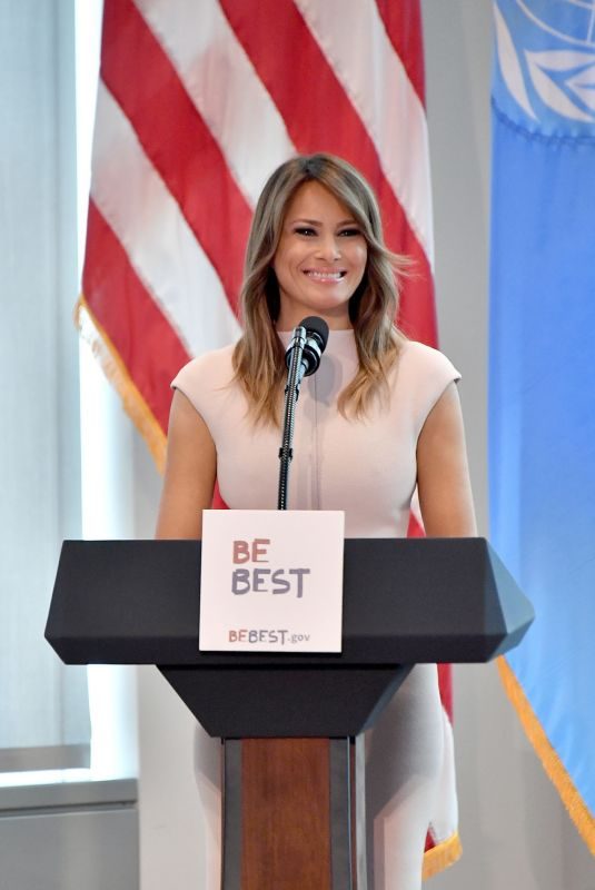 MELANIA TRUMP Hosts Reception in Honor of UN General Assembly in New York 09/26/2018