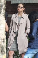 MELISSA BENOIST on the Set of Supergirl in Vancouver 08/30/2018