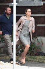 MELISSA BENOIST on the Set of Supergirl in Vancouver 08/30/2018