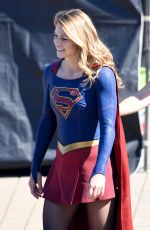 MELISSA BENOIST on the Set of Supergirl in Vancouver 09/05/2018