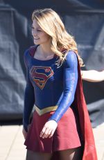 MELISSA BENOIST on the Set of Supergirl in Vancouver 09/05/2018