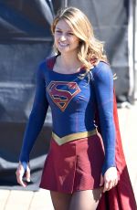 MELISSA BENOIST on the Set of Supergirl in Vancouver 09/05/2018