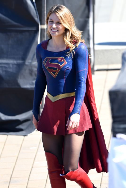 MELISSA BENOIST on the Set of Supergirl in Vancouver 09/05/2018