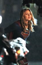MELISSA BENOIST on the Set of Supergirl in Vancouver 09/21/2018