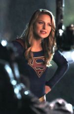 MELISSA BENOIST on the Set of Supergirl in Vancouver 09/21/2018