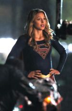 MELISSA BENOIST on the Set of Supergirl in Vancouver 09/21/2018