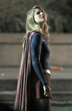 MELISSA BENOIST on the Set of Supergirl in Vancouver 09/21/2018