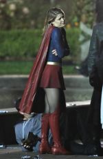 MELISSA BENOIST on the Set of Supergirl in Vancouver 09/21/2018