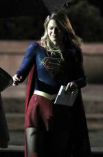 MELISSA BENOIST on the Set of Supergirl in Vancouver 09/21/2018