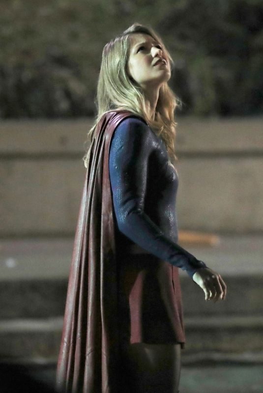 MELISSA BENOIST on the Set of Supergirl in Vancouver 09/21/2018