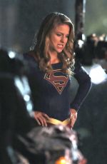 MELISSA BENOIST on the Set of Supergirl in Vancouver 09/23/2018
