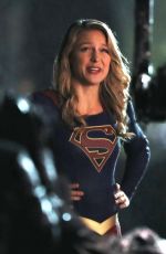 MELISSA BENOIST on the Set of Supergirl in Vancouver 09/23/2018